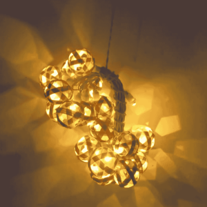 Handcrafted Bamboo Diya String Lights – Eco-Friendly Festive Décor